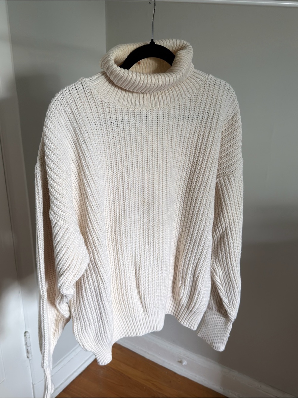 Orvis Cream Turtleneck Ribbed Sweater